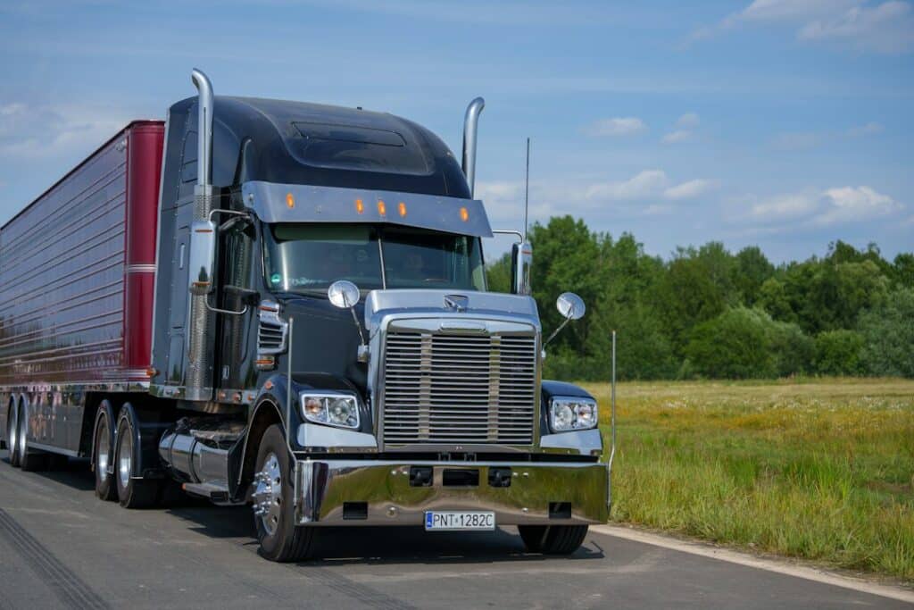 American semi truck fleet representing non-domiciled CDL 2026 compliance